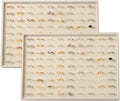 Large Velvet Jewelry Tray 2 Pack Stackable Jewelry Display Drawer Inserts Trays Organizer for Earring Bracelet Necklace Ring (Beige, Ring 81 Slots)