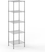 21" Deep x 24" Wide x 86" Height Wire Shelving Kit | 5-Tier | NSF Commercial Storage Rack Unit