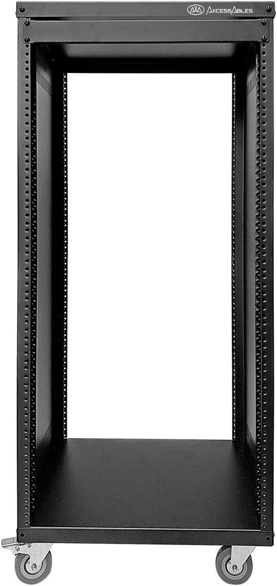 AxcessAbles 22U Network Rack with Wheels-500lb Capacity,18" Depth|19-Inc...