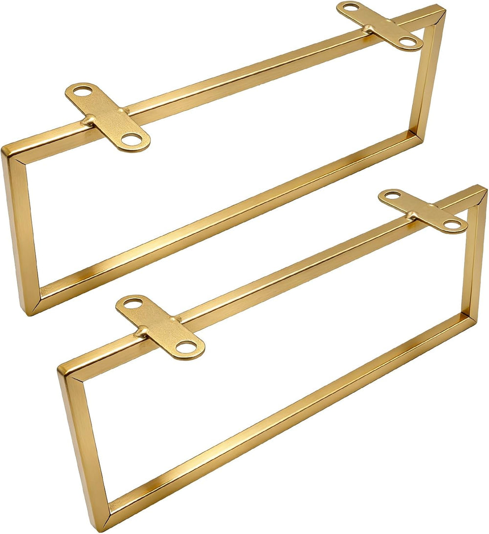 6 Pcs Wall-Mounted Wine Rack, Gold Metal Wine Bottle Holder Display for Kitch...