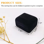 2 Pieces Velvet Earring Box,Stud Earring Case,Jewelry Gift Box | for Proposal,Engagement,Wedding,Anniversary and Birthday