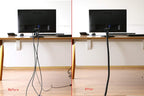 Alex Tech 6.6ft - 1.5 inch Cord Protector Wire Loom Tubing Cable Sleeve Split Sleeving for USB Cable Power Cord Audio Video Cable - Protect Cat from Chewing Cords - Black