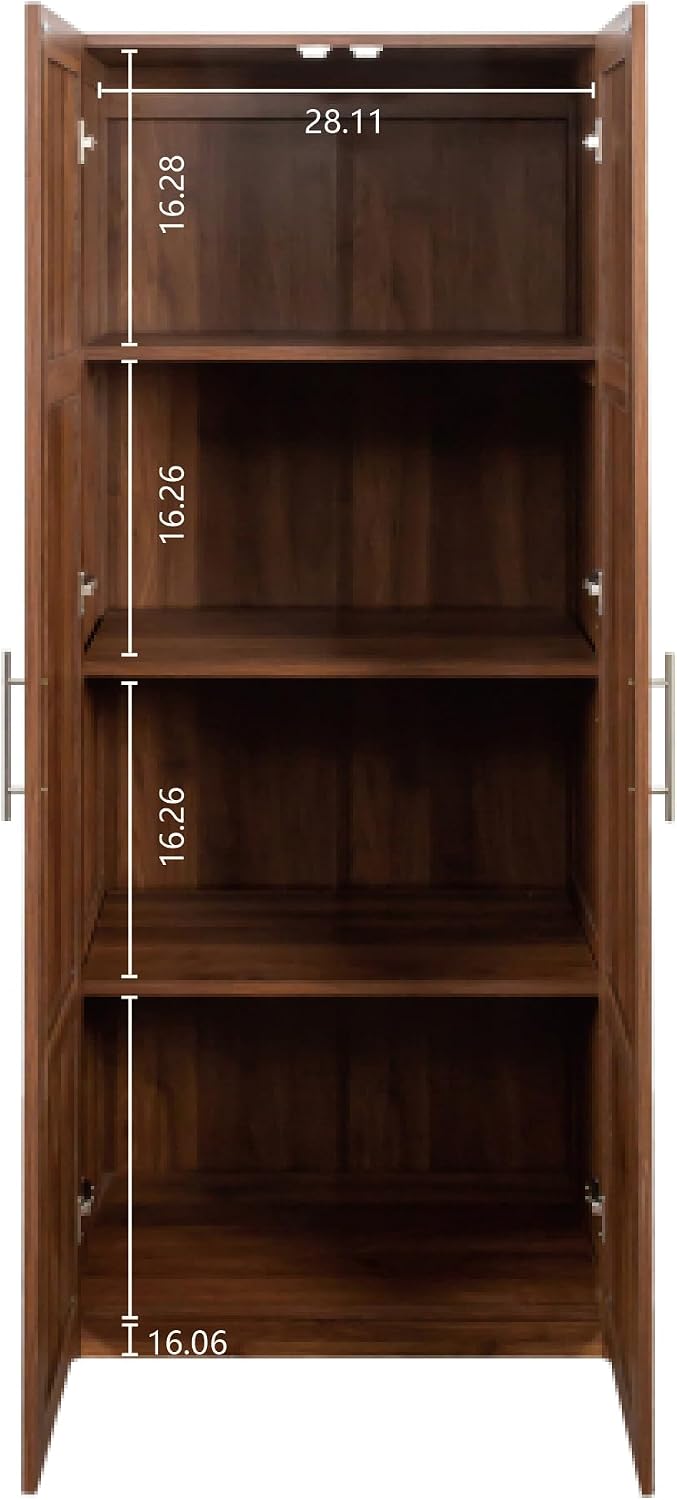71'' H Kitchen Pantry Cabinet, Farmhouse Kitchen Storage Cabinet with...
