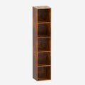 5 Cube Storage Organizer, 5 Tier Vertical Cube Bookcase Freestanding Storage Display Organizer for Home Office, Five Cubes Open Shelf Bookshelf (Retro Brown, 5 Cube)