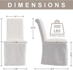chairus Slipcovered Parsons Dining Chairs Set of 4, Upholstered Dining Room Chairs with Removable Cover & High Back, Modern Farmhouse Wooden Side Kitchen Chairs, Beige Linen Fabric