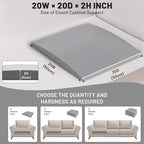 Couch Cushion Support for Sagging Seat – 2 Pack 20x20x2 Inch Sofa Cushion Board Saver & Replacement Insert for Saggy Couch or Chair, Quick No-Tool Install with 40D Memory Foam