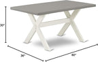 East West Furniture XT096 X-Style Modern Kitchen Table - a Rectangle Dining Table Top with Stylish Legs, 36x60 Inch, Multi-Color
