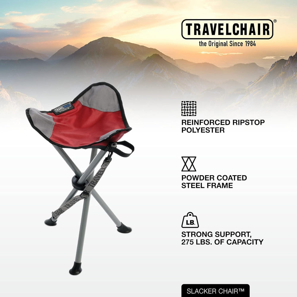 Slacker Tripod Chair for Camping, Lightweight Chair, Adjustable Carry Strap f...