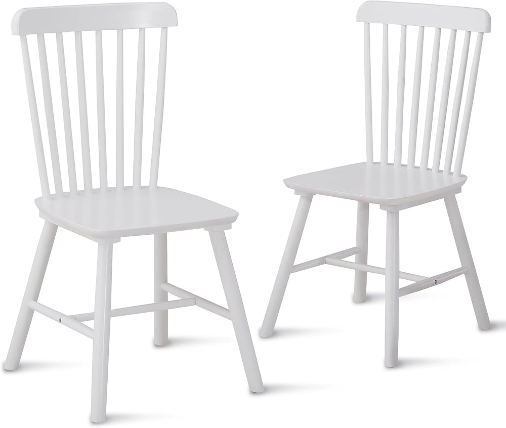 Dining Chairs Set of 6, Farmhouse Solid Wood Windsor Kitchen Chairs Set with ...
