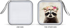 Funny Raccoon CD Case for 40 Discs, 6.1" Portable CD/DVD Storage Holder with Zipper, Protective Sleeves for Home & Travel