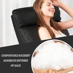 BestMassage | Recliner Chair | with 2 Point Massage Function | Black | with Lumbar Support, Adjustable Push Back, Wide Armrests, Footrest & Padded Seat | Easy Assembly | for Living Room, Home Theatre