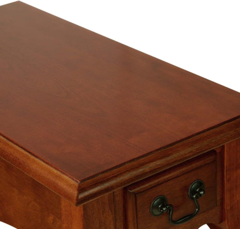 HomeStock Side Table with Drawer & Shelf, French Country Style Accent Table