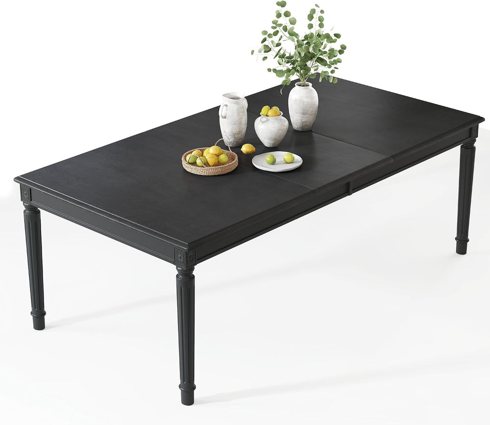 AMERLIFE 79 Inch Farmhouse Dining Table for 6 to 8, Large Rectangular Solid W...