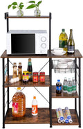 Microwave Stand with Cabinet Hutch for Kitchen with Storage Kitchen Backer Rack and Shelves for Storage Kitchen Storage Organizer