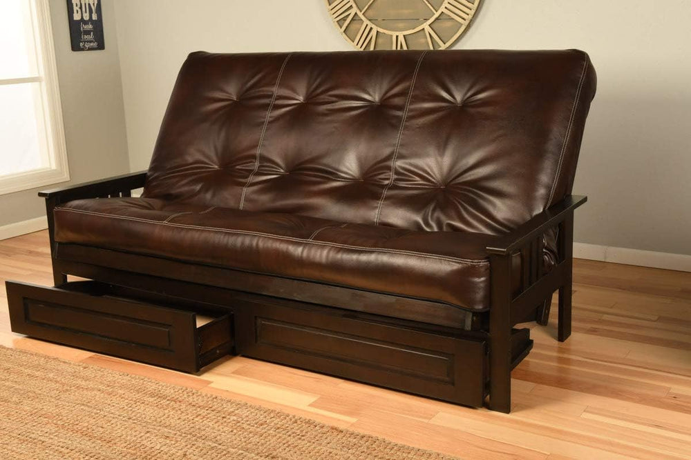 Kodiak Furniture Monterey Queen-size Futon, Storage Drawers, Espresso Finish ...