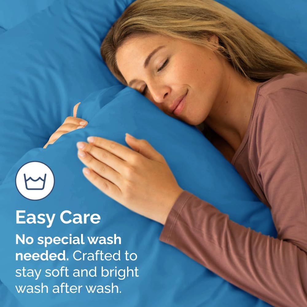 Queen Pillow Cases - 2 Pack - Super Soft Pillowcase Covers - Envelope Enclosure - Hotel Quality Pillow Protectors - Wrinkle Free, Shrink & Stain Resistant - Machine Washable - 20" x 30" (Denim Blue)