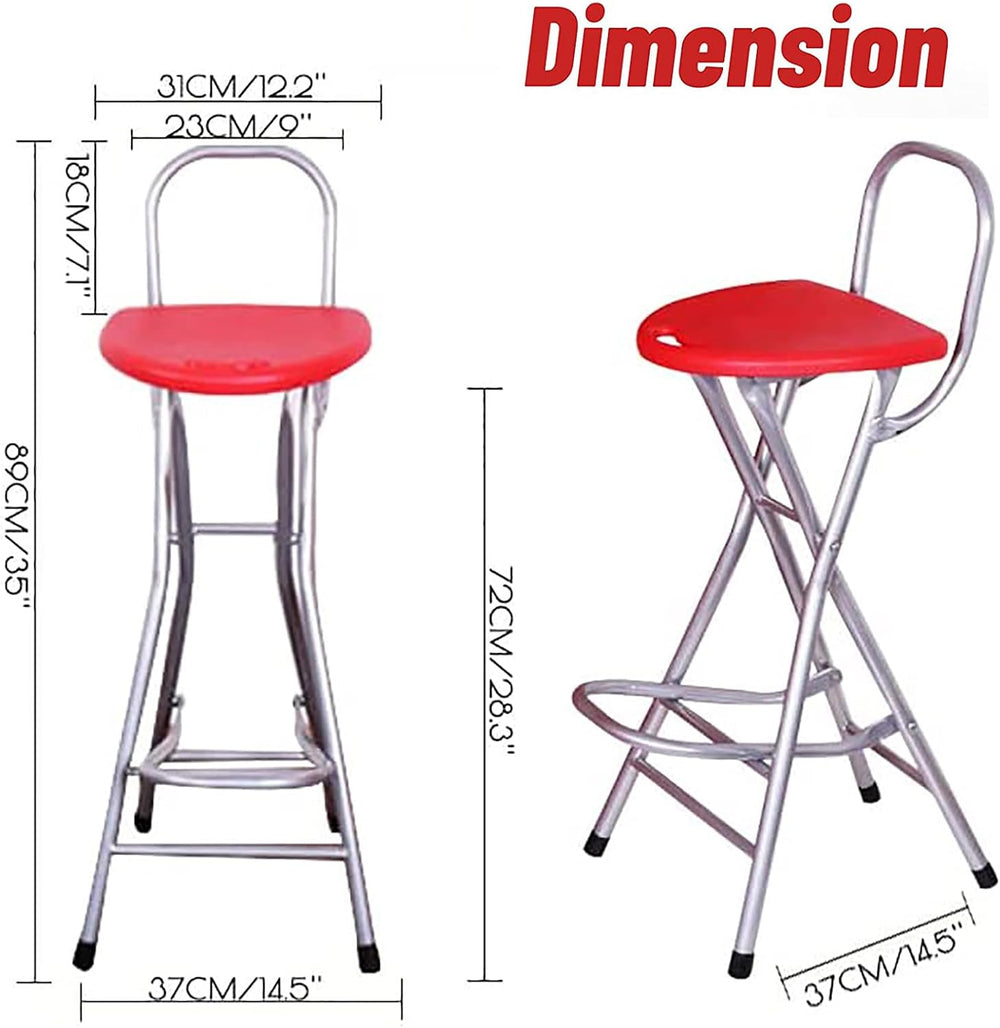 Folding Stools for Adults Portable, 28 inch Collapsible Stool Heavy Duty, Ind...