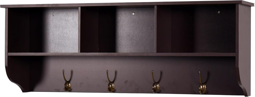 Modern Entryway Wall Mounted Coat Rack, with 4 Dual Hooks Living Room Storage...