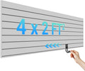 Ezlaino PVC Slat Wall Paneling 4FT x 2FT- Thickened & Durable, Waterproof, Versatile | Fits Most Slatwall Accessories (Not Included) | Ideal for Garage, Home & Store Organization, Gray