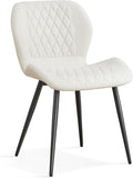 Dining Chair, Comfy Modern Dining Chairs with Thick Cushions, Upholstered Fabric Kitchen Side Chairs with Adjustable Metal Legs for Dining Room (Beige)
