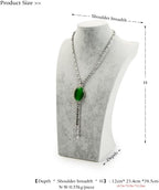 Oirlv Velvet 3-Dimensional Jewelry Stand Necklace Pendant Chain Jewelry Bust Display Holder (H15.16)