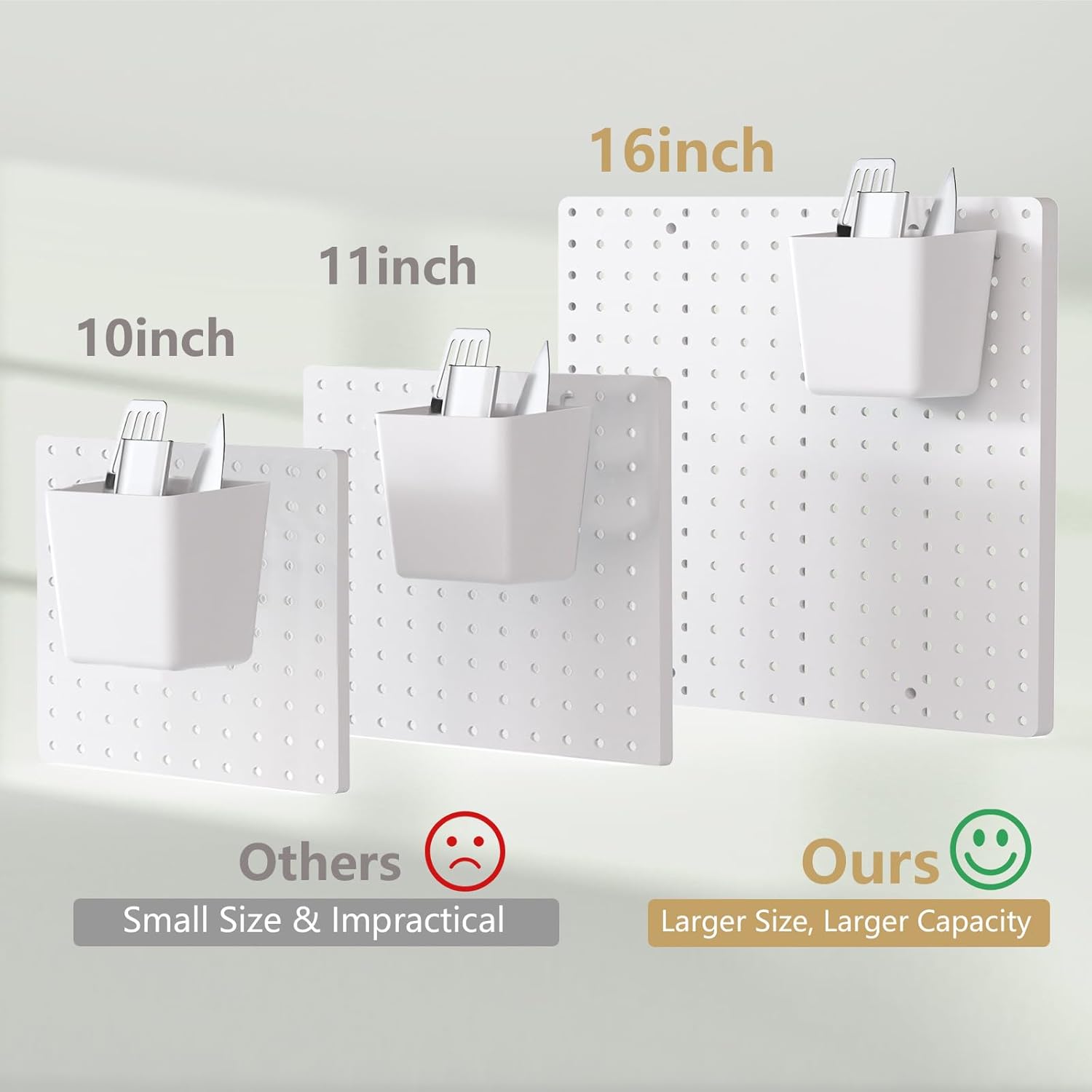 FZK Peg board,Pegboard 32''*32'',White Pegboard 4pcs and 33 board Organizer Accessories,Pegboard Wall Organizer,Peg boards,Peg boards for Walls,ABS Plastic Craft Room Garage Kitchen office