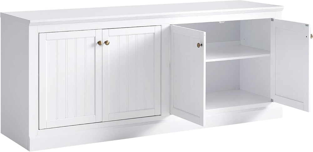 AMERLIFE 72" Farmhouse Sideboard Buffet Cabinet with Barn Doors
