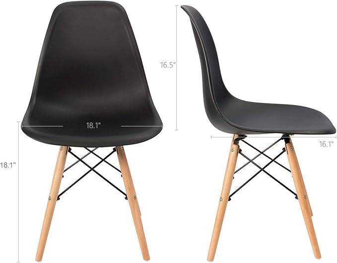 Furmax Modern Style Dining Chair Mid Century Modern DSW Chair, Shell Lounge P...