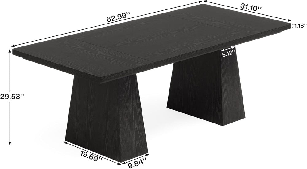 Tribesigns 63-Inch Executive Desk, Large Office Computer Desk with Double Ped...