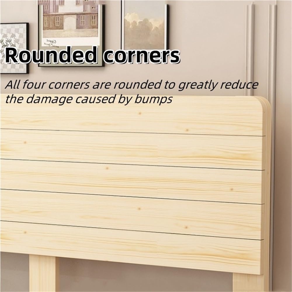 Wood Rustic Panel Headboard with Storage Shelf Single/Twin/Queen Size Modern ...