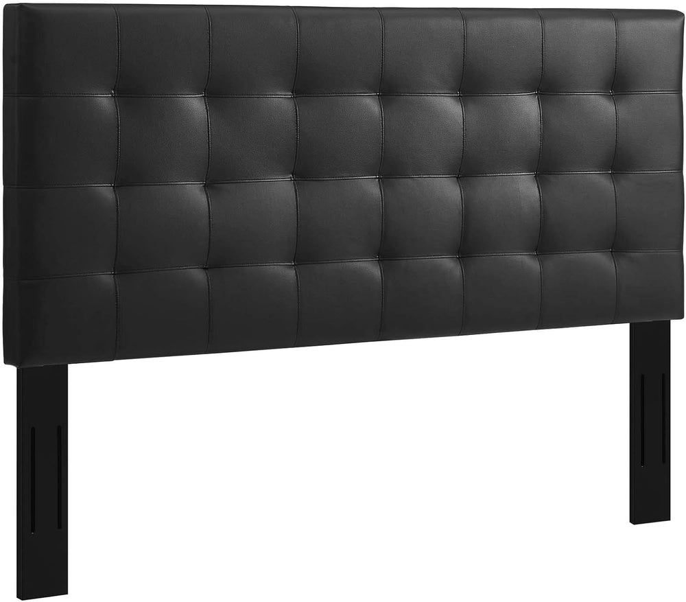 Modway Paisley Upholstered Tufted Faux Leather Full / Queen Headboard Size in...