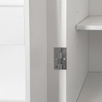 White Kitchen Pantry Cabinet, Freestanding Buffet Cupboard Sideboard with Doors & Adjustable Shelves, Storage Cabinet for Kitchen Living Room Dining Room, 15.75x15.75x70.87 Inches