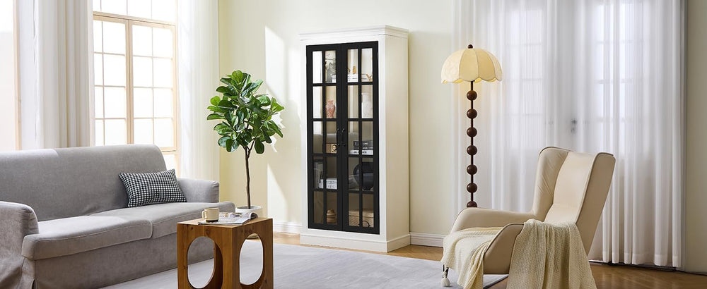 33" D*15.75" W*71.2" H Freestanding Kitchen Pantry with 4 Shel...