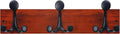 SKOLOO 17-Inch Cherry Wood Coat Rack Wall Mount with 3 Triple Hooks - Ideal for Family Entrances, Classrooms, and Pet Supplies Storage - Perfect Coat Hooks for Wall