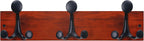 SKOLOO 17-Inch Cherry Wood Coat Rack Wall Mount with 3 Triple Hooks - Ideal for Family Entrances, Classrooms, and Pet Supplies Storage - Perfect Coat Hooks for Wall