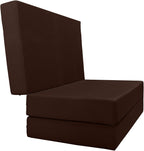 D&D Futon Furniture Trifold Foam Bed, Folding Ottoman Mattress (Brown, Twin Size (6 x 39 x 75))
