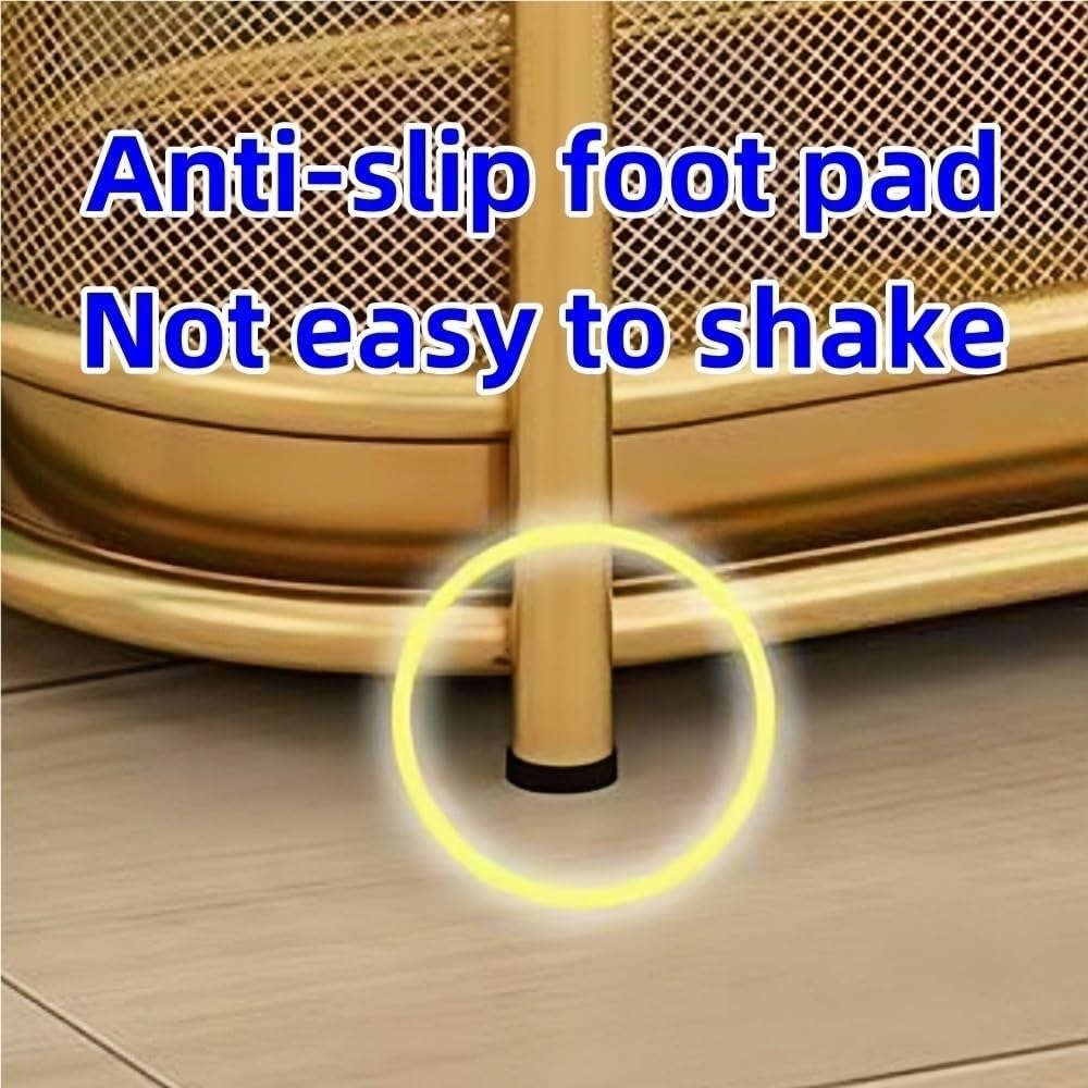 Metal Umbrella Holder, Umbrella Rack with Non-slip Pads, Umbrella Stands with Hook, Freestanding Umbrella Basket for Entryway, Living Room(Gold)