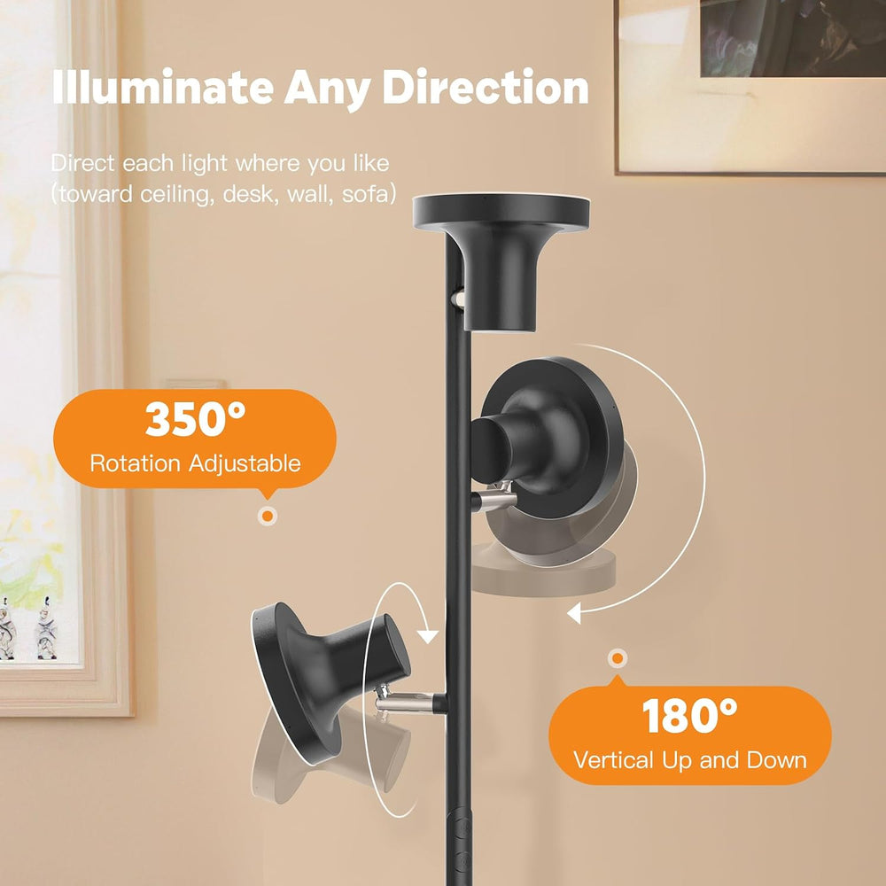 SIBRILLE 36W LED Tree Floor Lamp, Modern Dimmable Standing Lamp with Remote &...