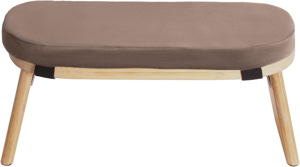 Coffee Brown Wooden Meditation Bench - Foldable & Ergonomic! Perfect for Home Use. Transform Your Space into a Zen Retreat. Ideal for Kneeling Meditation. Comfortable & Space-Saving!