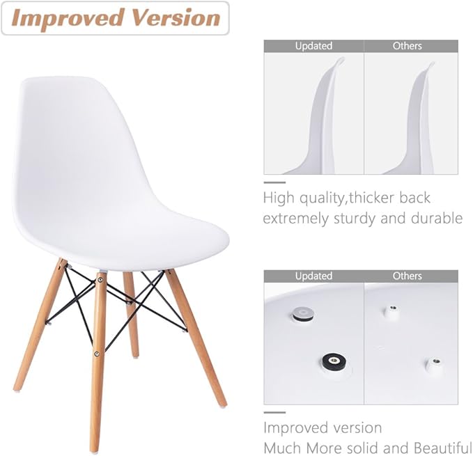 Furmax Modern Style Dining Chair Mid Century Modern DSW Chair, Shell Lounge P...