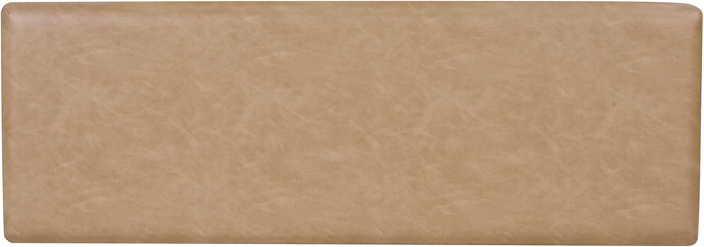 HomePop Oslo Bench - Sand Faux Leather