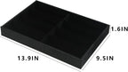Julysky Sunglass Organizer Tray,8 Grids Watch Holder Display Jewelry Tray for Drawer, Jewelry Display Organizer Tray Box for Men （Black