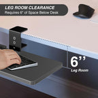 Large Under Desk Rotatable Computer Keyboard and Mouse Tray, Extra Sturdy Desk Swivel Clamp, Ergonomic Keyboard & Mouse Tray for Typing in Home, Office Work, 23 x 10 Inch
