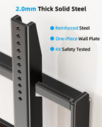 HOME VISION Heavy Duty TV Wall Mount for 42–100" TVs, Fits TCL & Samsung 98" TVs, 2mm One-Piece Solid Steel, Holds 220 lbs, Max VESA 600×600mm, Fits 16/18/24" Studs, Ultra Slim Fixed TV Mount, HV8602