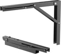 TORACK 16 inch Folding Wall Shelf Brackets, Space-Saving Collapsible Shelf Brackets for Garage, Kitchen, Laundry, Wall-Mounted Support Hinges for Workbench/Table