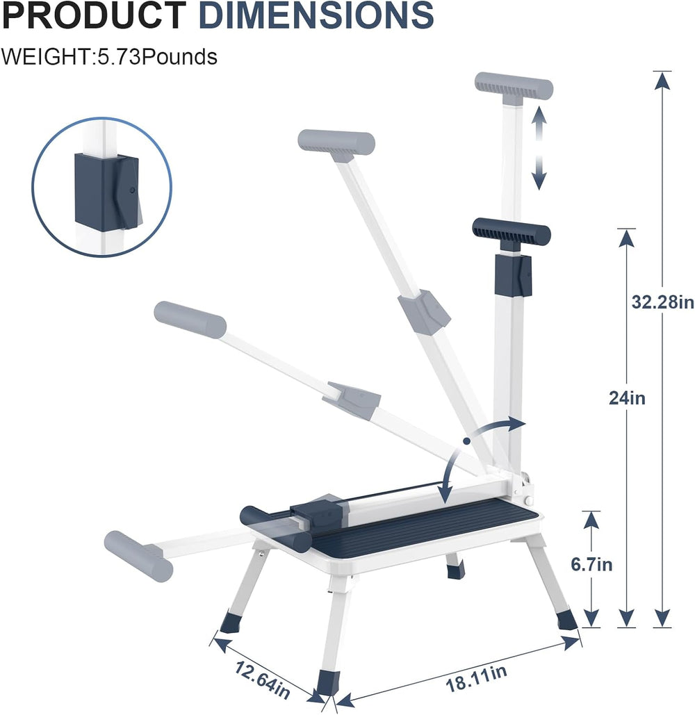 Folding Step Stool, Step Stools with Handle for Elderly Adults | Easy Assmbly...