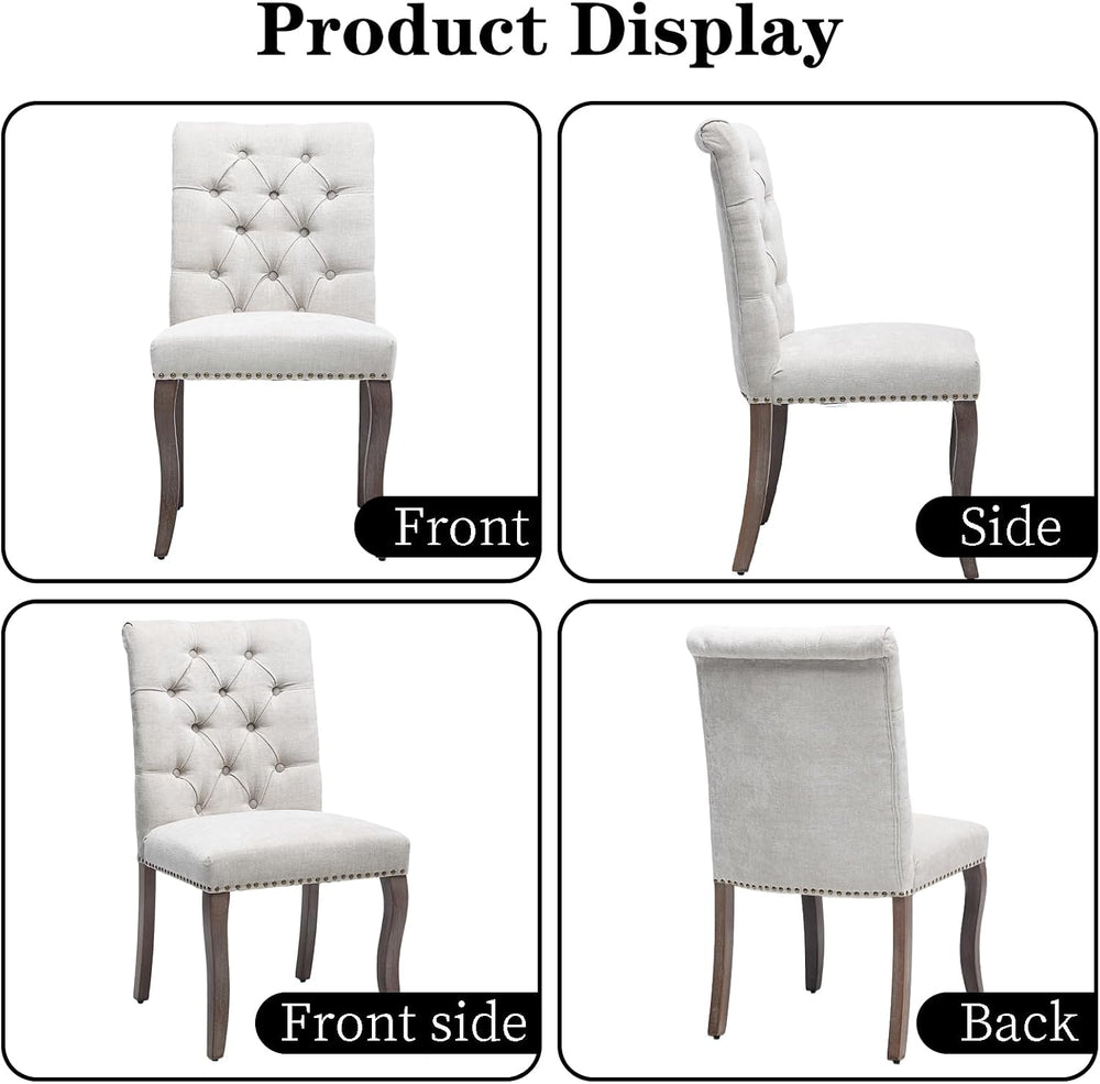 Modern Dining Chairs Set of 6, Upholstered Accent Parsons Dinning Chairs with...