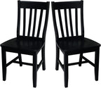 International Concepts Pair of Schoolhouse Chairs Black