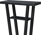 Convenience Concepts Newport V Console Modern Sofa Storage Shelves, Narrow Entryway Hall Living Room, Display Accent Table, 31.5", Black