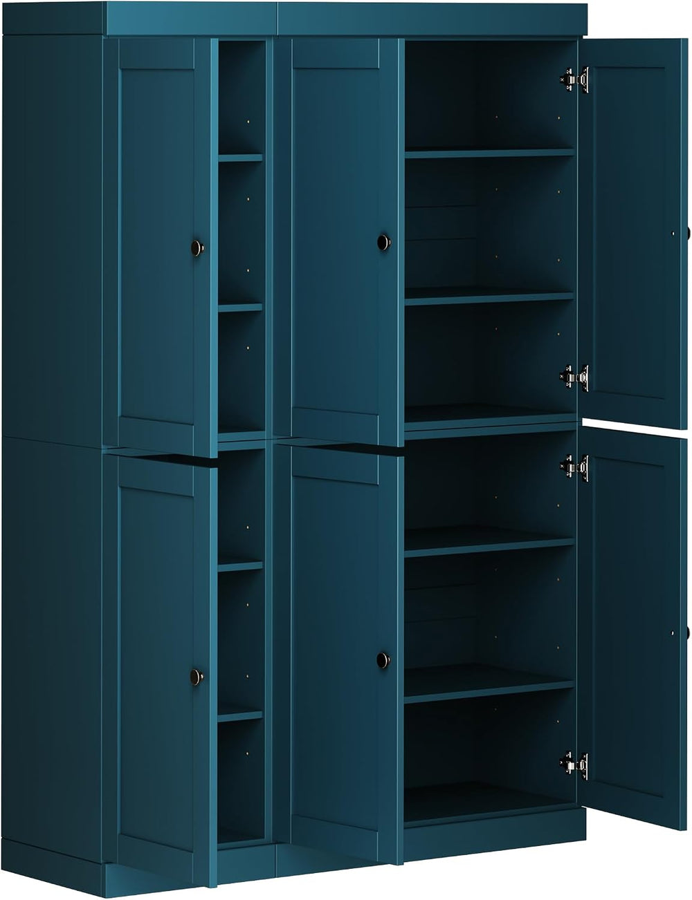 Palace Imports Solid Wood Kitchen Pantry Cabinet 71.5" Tall, 48.5" ...